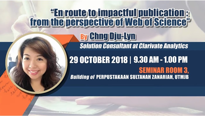 WoW : En Route to Impactful Publication- From the perspective of Web Of Science (29/10/18)